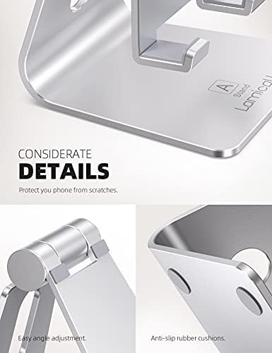 Lamicall Aluminum Cell Phone Stand, Adjustable Desk Phone Holder for iPhone - Image 6