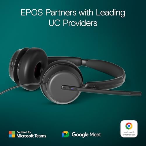 EPOS Impact 860T ANC Dual-Sided Wired Headset with Active Noise Cancellation, Microsoft Teams Certified, USB C and USB A, Super Wideband Audio, Ideal for Office Calls, Zoom, Home & Hybrid Work, Black - Image 4