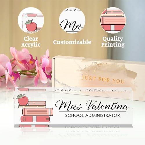 Personalized Name Plates for Office - Gifts for Teacher, Boss, Employee Appreciation - Desk Decor (teacher3) - Image 4