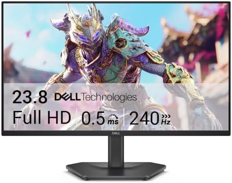 Dell 24 240Hz Gaming Monitor - SE2426HG - 23.8-inch FHD (1920x1080) 240Hz Display, in-Plane Switching (IPS) Technology, AMD FreeSync™ Premium, TÜV 3-Star, 2X HDMI, DisplayPort 1.4, Tilt by Dell