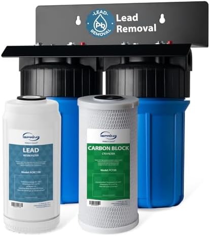 iSpring WGB21B-PB 2-Stage Lead & Chloramine Whole House Water Filter System by iSpring