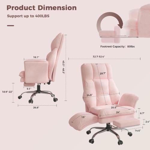 Big and Tall Office Chair, Flip Armrests for Pets & Cross Legged Sitting - Image 2