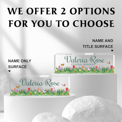 Custom Name Plate for Desk, Acrylic Desk Name Plate Personalized, Employee Appreciation Gifts, Office Desk Accessories for Woman Teacher Nurse, Coworker Gifts for Manager Assistant - Image 5