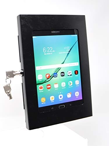 Locking Anti-Theft Metal Case for Samsung Galaxy TAB 8" 8.4" Tablet for Kiosk, POS, Store, Show Display, Time Clock (TAB 3/4 8.0, Black) by TABcare