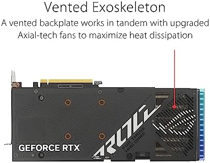 ASUS ROG Strix GeForce RTX 4060 OC Edition Gaming Graphics Card (PCIe 4.0, 8GB GDDR6, DLSS 3, HDMI 2.1a, DisplayPort 1.4a, Axial-tech Fan Design, Aura Sync, 0dB Technology), 3 Year Warranty - Image 5