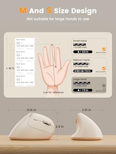 SABLUTE MAM3 Ergonomic Mouse, Bluetooth Mouse for Small and Medium Hands - Image 2