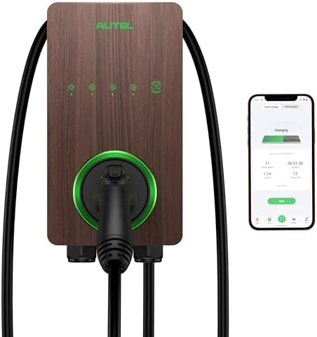 Autel Level 2 EV Charger 50A, J1772 Hardwired Home Charger, WiFi,25ft Cable by Autel