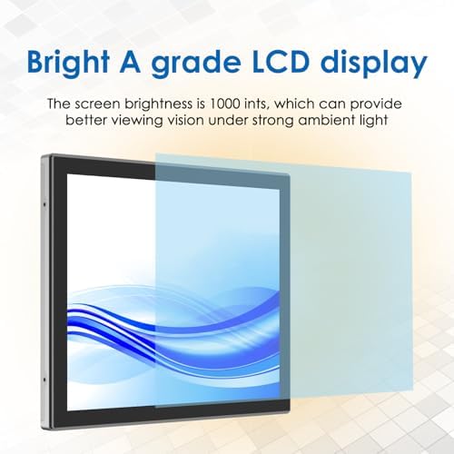 GreenTouch 15 Inch Industrial Open-Frame Touchscreen LCD Monitor - Capacitive PCAP -1024x768-5:4-Black-1000 Nits High Brightness - Image 4