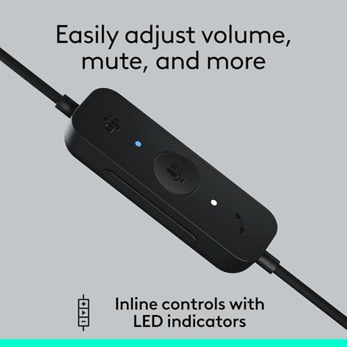 Logitech H570e USB Headset with Microphone, PC and Mac - Black - Image 4