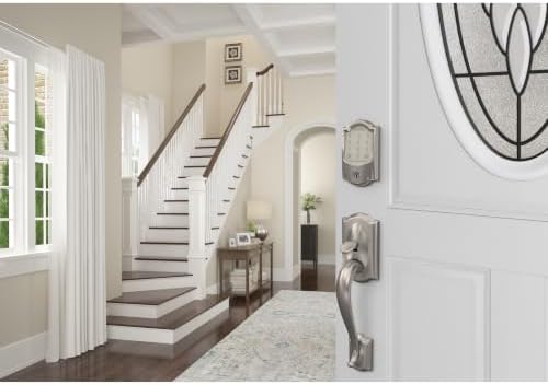 Schlage Encode Smart WiFi Deadbolt Lock with Camelot Trim, Satin Nickel - Image 6