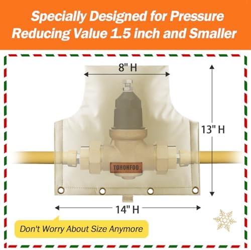 Backflow Preventer Insulation Cover for Vacuum Breaker, 21"W x 16"H, Beige - Image 2