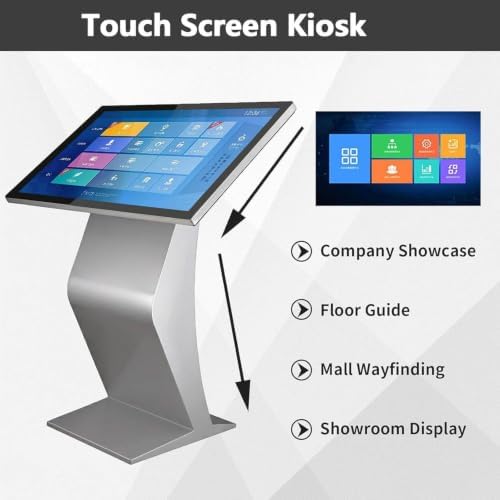 21.5 32 Inch Touch Screen Kiosk, 1080P HD IPS Digital Signage 22in-Silver - Image 2