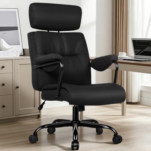 Executive Office Chair, Fabric Desk Chair Comfy High Back, Charcoal Black by Unknown