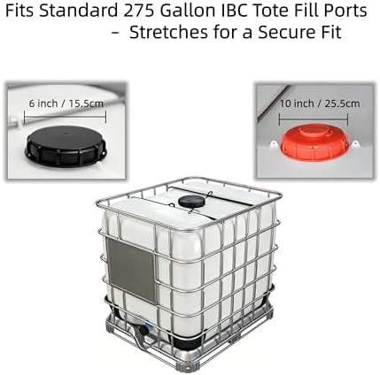 4Pcs IBC Mesh Cover for 275 Gallon IBC Tote 11.8" Rainwater Filter Screen - Image 4