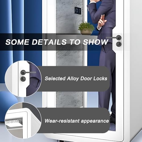 Office Sound Booth with Audio Privacy - Portable Soundproof Booth Includes White Modern Syle,Movable Room with Light,Fans, Socket for Singing Room, Study (39.37IN) - Image 7