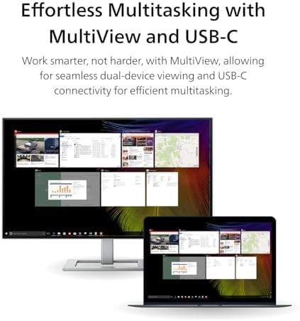 Philips Brilliance 27E2F7903 27" 4K UHD IPS Black Display, Thunderbolt, PD 96W, Height Adjustable, Daisy Chain, Built in Speakers, MacBook/PC Compatible, 4-Year Advance Replacement - Image 6