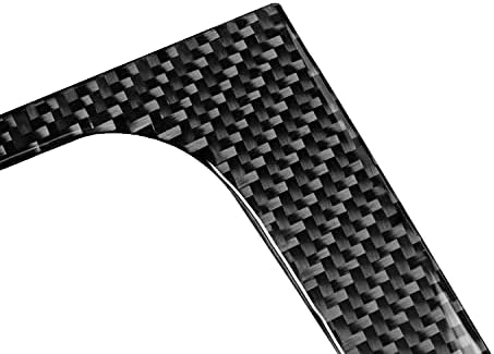 Real Black Carbon Fiber Car Central Console Radio CD Player Control Panel Surround U Frame Trim Sticker Compatible with Benz Smart Fortwo 2011 2012 2013 2014 2015 Auto Interior Accessories 1pc - Image 6