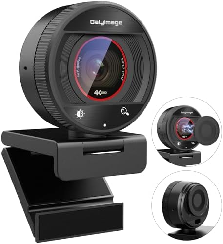 4K Webcam for PC Computer PDAF Autofocus with Built-in Microphone Windows by Galyimage