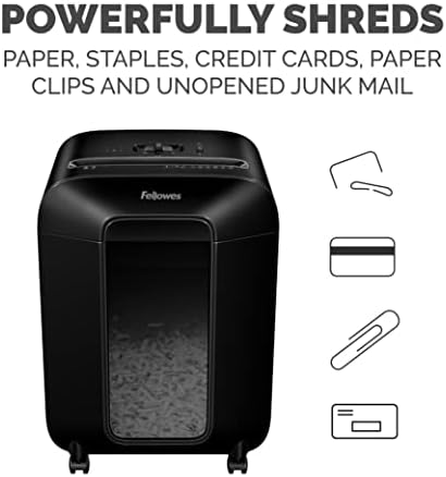 Fellowes LX85 12-Sheet, P4 Cross-Cut Home Office Paper Shredder with SafeSense - Image 5