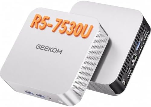 GEEKOM A5 Pro Premium Mini PC,AMD Ryzen5 7530U|16GB RAM(up to 96GB)+1TB SSD by GEEKOM