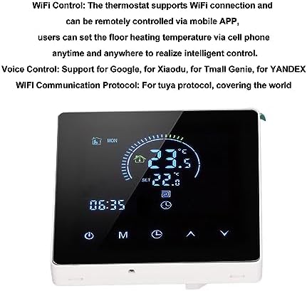 Smart Floor Heating Thermostat, Programmable Touch LCD Temperature Controller with Color Display AC 90V 240V 4500W for Home Office PC Flame Retardant Shell - Image 5