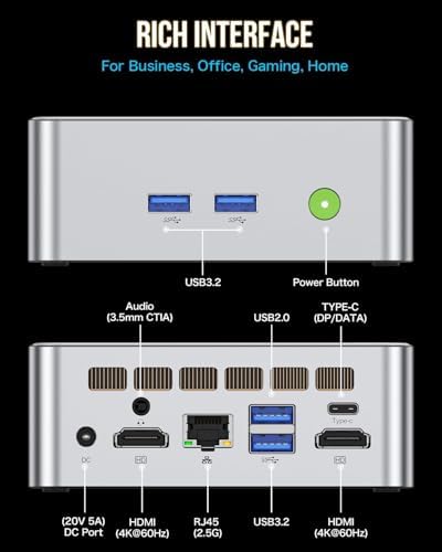 GMKtec M3 Mini PC Intel 12450H (Turbo 4.4 GHz) 16GB DDR4 1TB M.2 NVMe SSD - Image 5