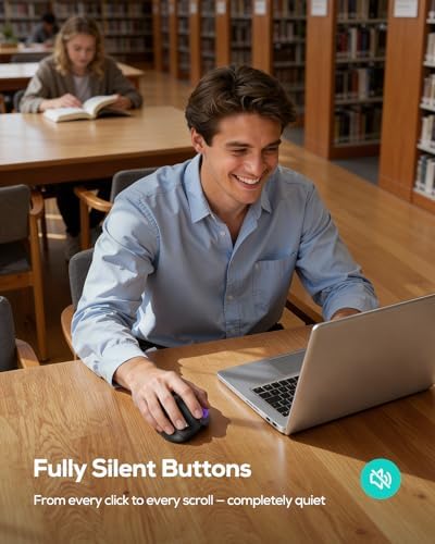 Nulea Wireless Ergonomic Vertical Trackball Mouse Thumb Control - Image 4