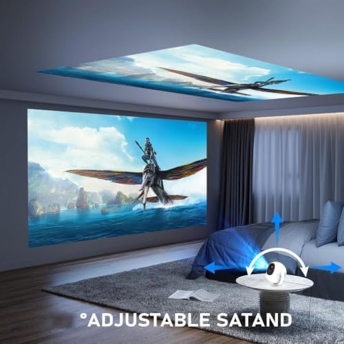1080P Projector, 400 Lumens Brightness Indoor Outdoor Portable Projector, Cinema Quality Viewing for Home Entertainment - Image 4
