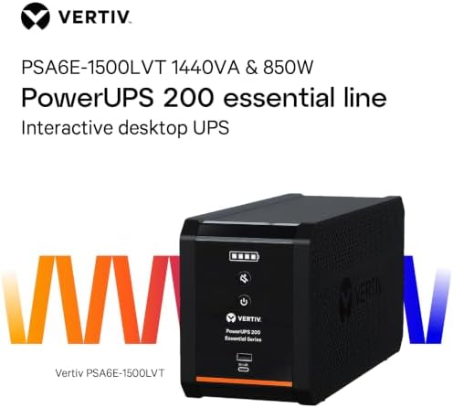 Vertiv Liebert PowerUPS 200 PSA6E-1500LVT UPS Battery Backup 1500VA AVR - Image 2