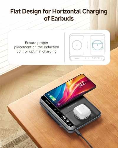 Dual Phone Foldable Wireless Charging Station for iPhone, Galaxy, Pixel - Image 5