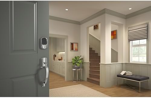 Schlage Encode Smart WiFi Deadbolt Lock with Greenwich Trim, Bright Chrome - Image 6