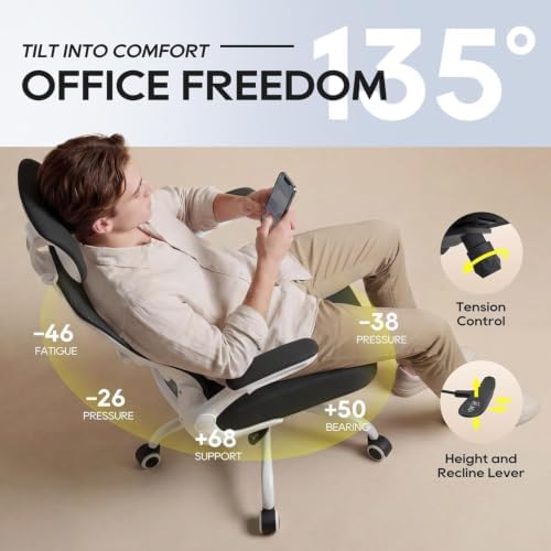 Ergonomic Office Chair for Lower Back Relief, 4-Way Lumbar, 330 LBS - Image 3