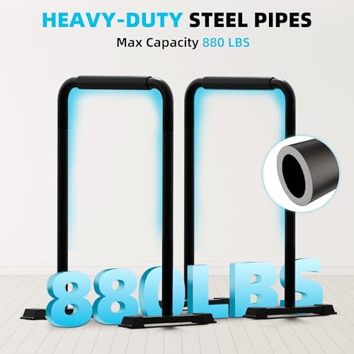 Outdoor Basic 2-in-1 Adjustable Dip Bar Station - Heavy Duty Parallel Bars with Connecting Parts, Extra Tall & Thickened Steel Design for Home Gym, Calisthenics & Strength Training (Dip Bar Pro) - Image 3