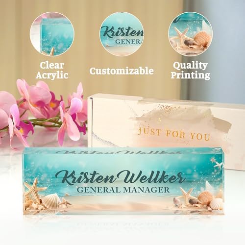 Desk Name Plate Personalized, Name Plate for Desk, Custom Office Desk Decor Office Gifts for Women Men, Acrylic Desk Accessories Employee Appreciation Gifts for Boss, Manager, Teacher, Nurse - Image 6