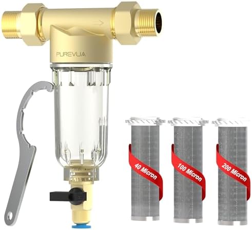 PSF1 Spin-Down Sediment Filter with 1" MNPT & 3/4" FNPT Dual Thread by Purevua