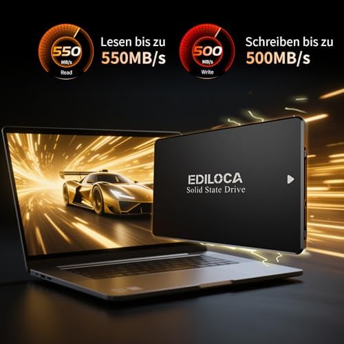 Ediloca 2TB SSD Internal Solid State Drive 2.5" SATA III 6Gb/s, 550MB/s Read Speed 3D TLC NAND, 2TB SATA SSD PC/Laptop Upgrade, Shock-Resistant & Drop-Proof(ES106) - Image 4
