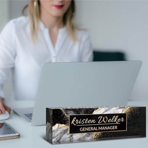 Desk Name Plate Personalized, Custom Name Plate for Desk, Acrylic Desktop Accessories, Office Gift & Decor for Women Men, Teacher Nurse Boss Employee Appreciation Gifts - Image 6