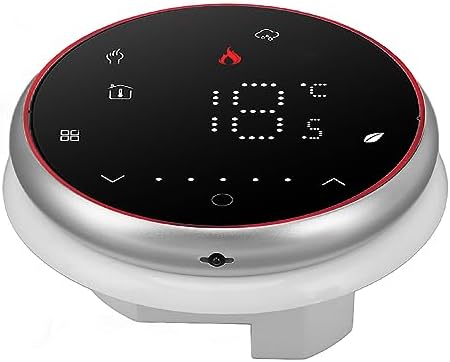ViaGasaFamido Smart Thermostat, LED Display, Accurate Temperature Control, Programmable Device for Water Heating Systems, Compatible with Standard Recessed Boxes (Black) - Image 2