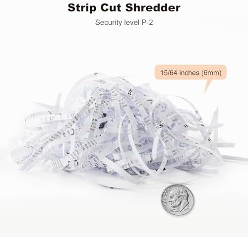 Bonsaii 6-Sheet Small Strip Cut Paper Shredder for Home,Without Basket - Image 4