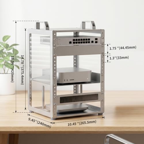 8U 10 Inch Network Rack, 9.45 Inch Deep Desktop Mini Stackable Server Rack - Image 2