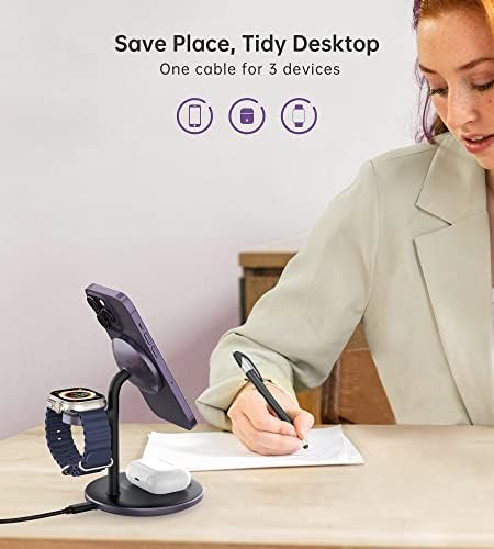 3 in 1 Magnetic Wireless Charging Station for Apple Devices,15W for Magsafe - Image 4