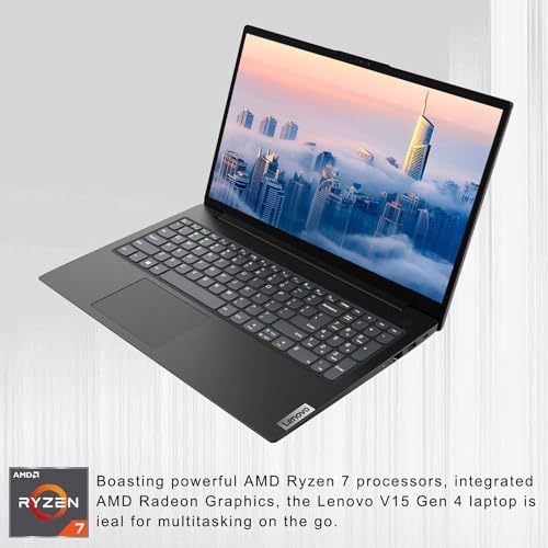 Lenovo V-Series V15 Business Laptop, 15.6" FHD Display, AMD Ryzen 7 Processor, 16GB RAM, 1TB SSD, Numeric Keypad, HDMI, RJ45, Webcam, Wi-Fi, Windows 11 Pro, Black - Image 2