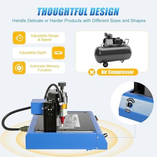 Numbers Letter Tag Nameplate Engraver Device, 2in/S Nameplate Marking Engraver, Dot Peen Metal Engraving Machine, Desktop Jewelry Engraving Machine Tool, Suitable For Steel Plate Labels 200*150mm - Image 4