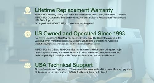 NEMIX RAM 16GB (1X16GB) DDR4 2666MHz PC4-21300 2Rx8 1.2V CL19 288-PIN Non-ECC Unbuffered UDIMM Compatible with Samsung M378A2K43CB1-CTD - Image 6