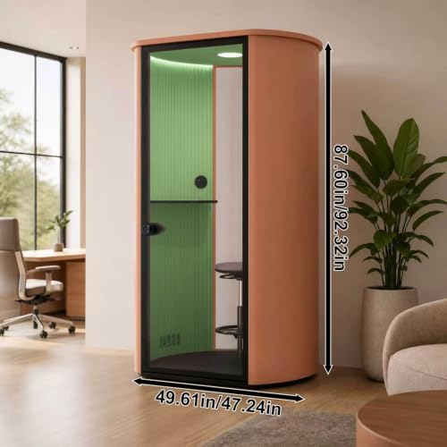 Soundproof Booth with 1 Person Single Work Pod (Green) - Image 2