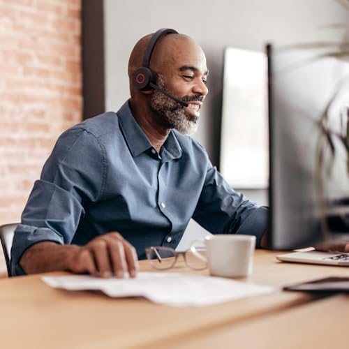 Jabra Evolve 65 TE (Third Edition) Wireless Headphones - Noise-Canceling Mic, 16 hrs Battery Life, Connectivity, Works with All UC Platforms Like Zoom & Google Meet, Black - Image 2