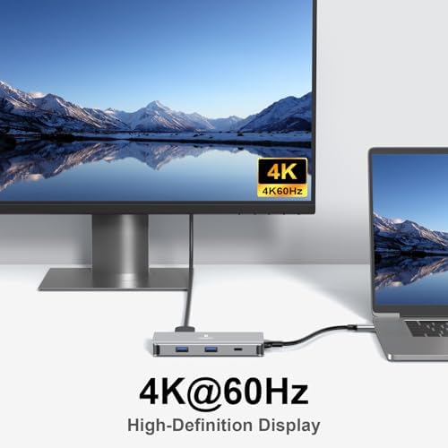 Docking Station 3 Monitors, 8-in-1 Laptop Dock Dongle with 2 HDMI - Image 3