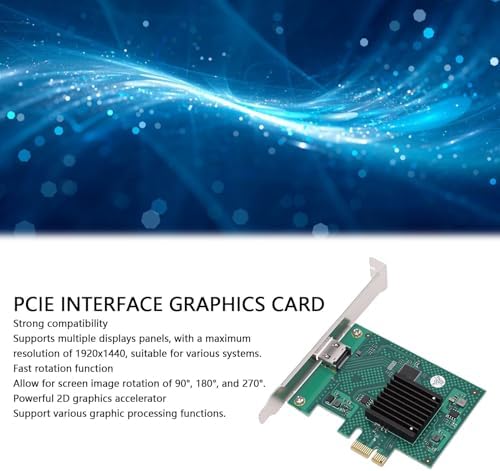 GOWENIC PCIe Interface Graphics Card, HD Video Card with 2D Graphics Accelerator for Industrial Computer Multi Display Panel POS System - Image 2
