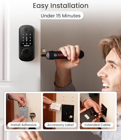 DESLOC WiFi Fingerprint Smart Lock with App Control and Keypad - Image 6