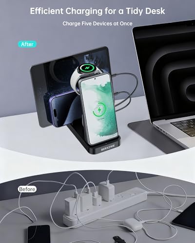 5 in 1 Wireless Charger for Samsung, Fast Charging Station Dock Stand - Image 3